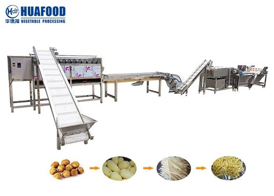 Linea industriale linea di trasformazione di lavaggio della patatina fritta 500kg/H della striscia della patata